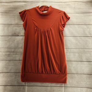 Kiwi Large Orange Short Sleeve Nwt Blouse